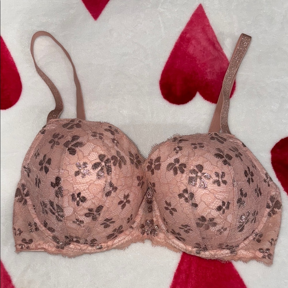 Victoria's Secret Pink Lace Bra with Underwire Support